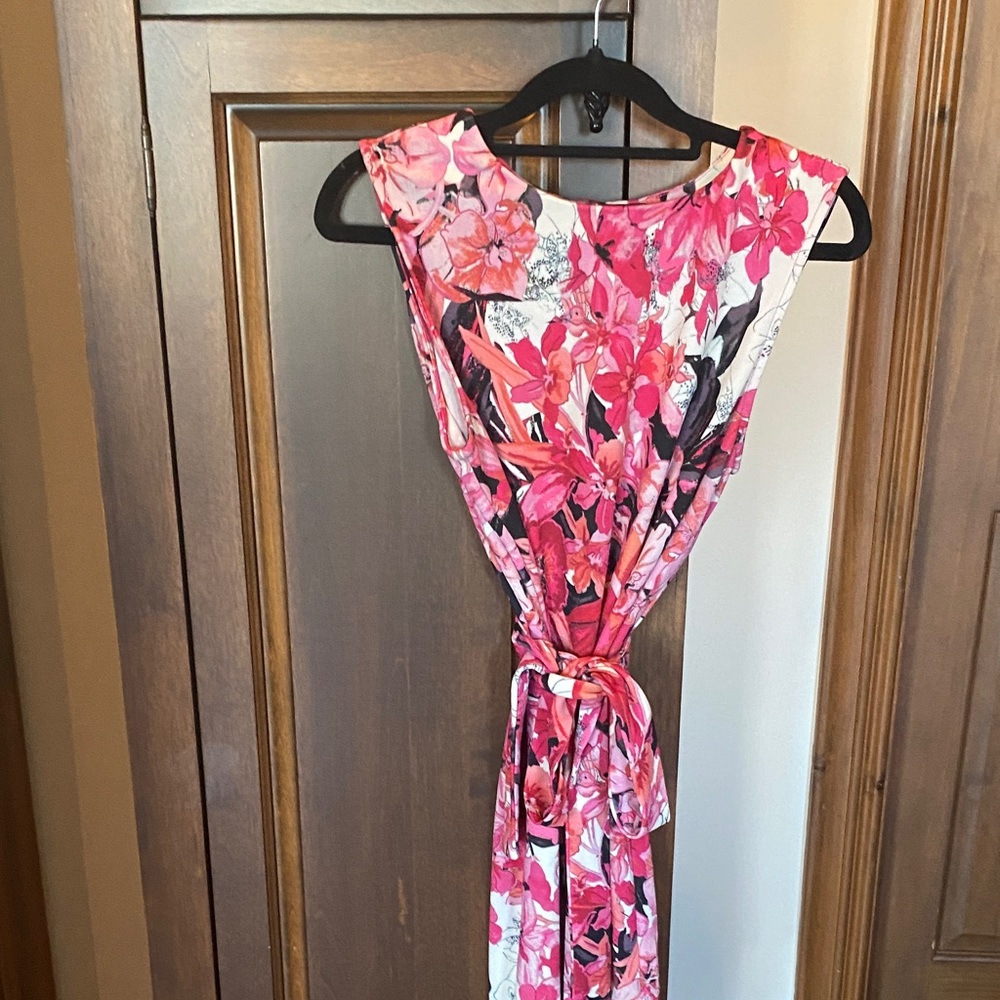 Tristan Pink Floral Midi Dress